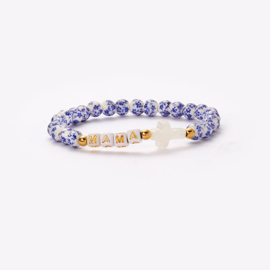 Holy Water Porcelain Mama Bracelet - Gold