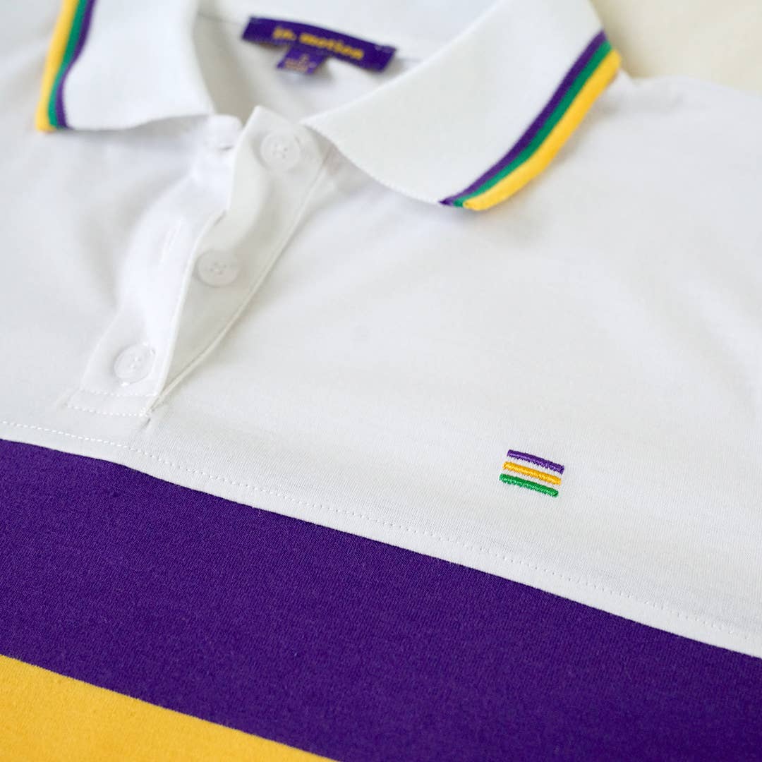 Mardi Gras Polo Shirt Mens Cut