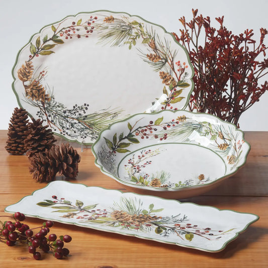 Winters Forest Melamine Serving Bowl