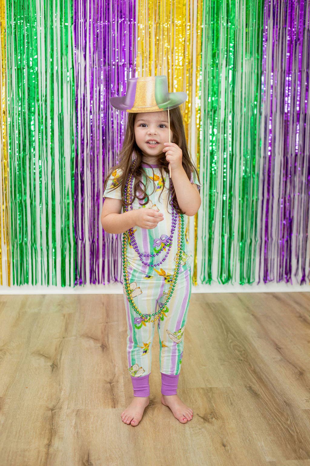 Mardi Gras Majorette Boots Two Piece Pajama Set: 4/5