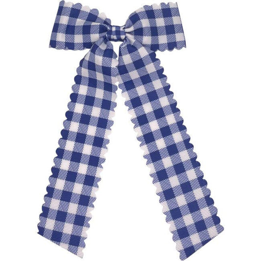 Gingham Long-tail bow: Medium