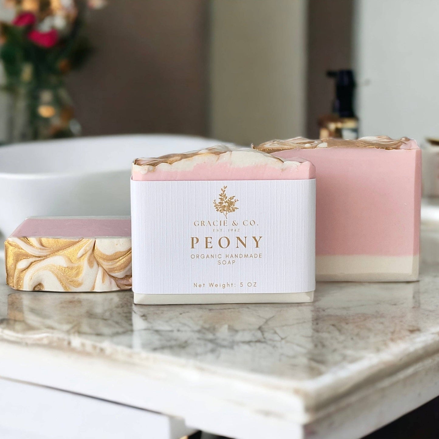 Organic Pink Peony Shea Butter Soap