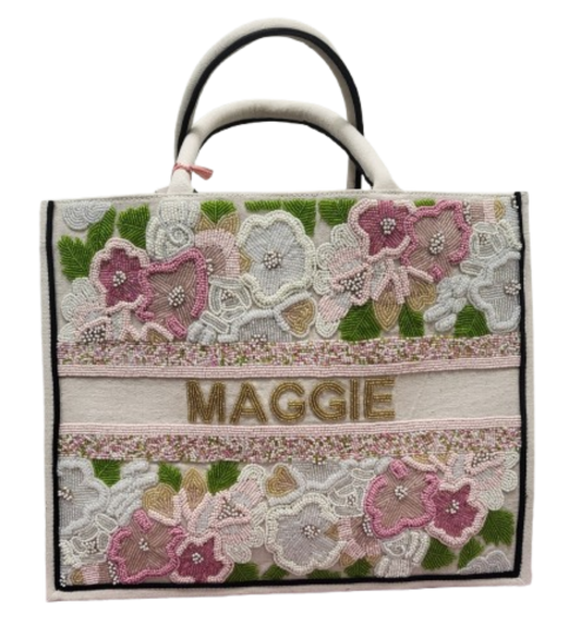 Beaded Customizable Tote