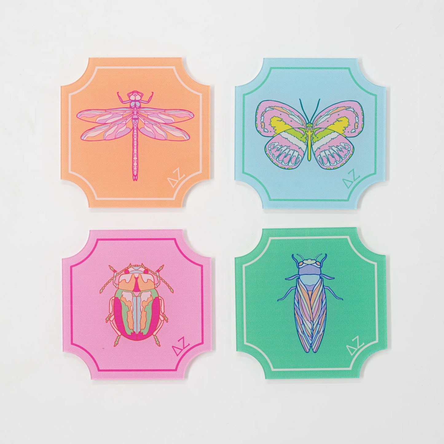 Sorority Flutter Acrylic Coasters