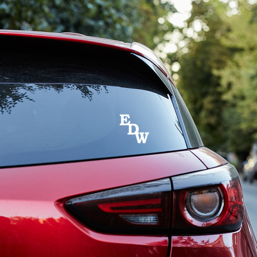EDW Slanted Letters Decal