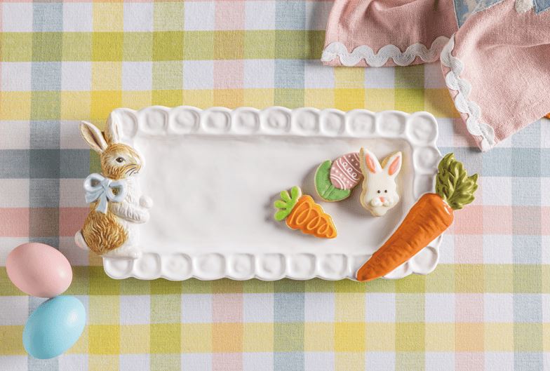 Bunny and Carrot Easter Platter