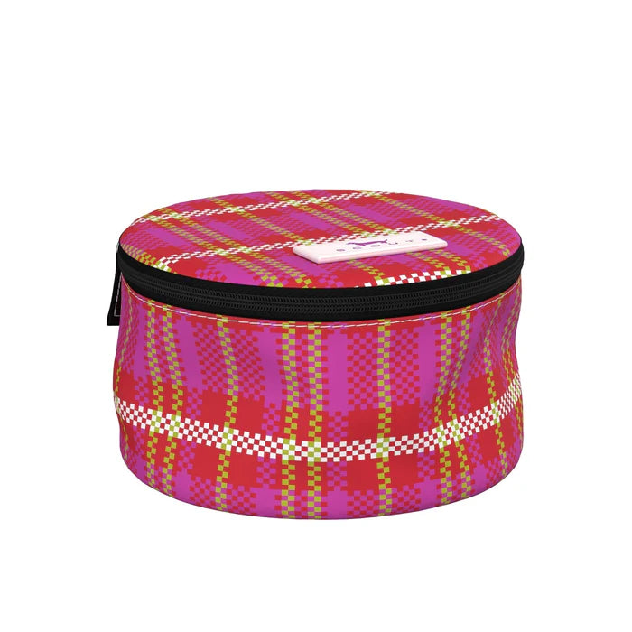 Perfect Gem Round Jewelry Case- Sweet Tartan