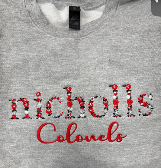 Nicholls Floral Embroidered Sweatshirt