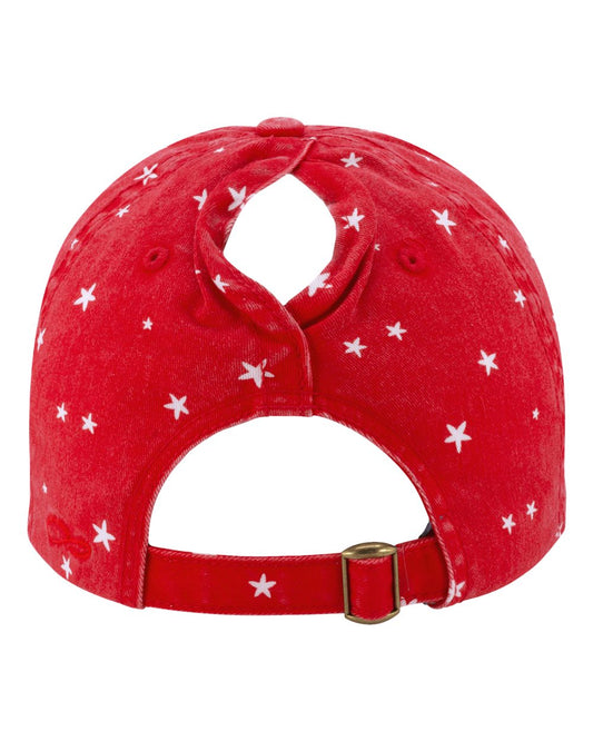 Ladies Star Ponytail Hat