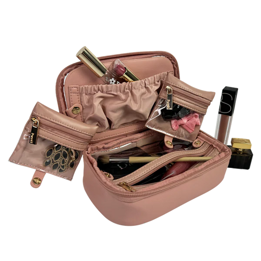 LITTMINI Lighted Mirror Case- Petal Rose