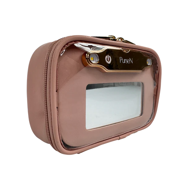 LITTMINI Lighted Mirror Case- Petal Rose