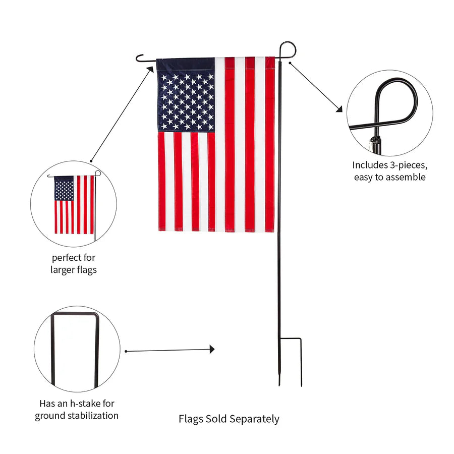 Deluxe Iron House Flag Stand
