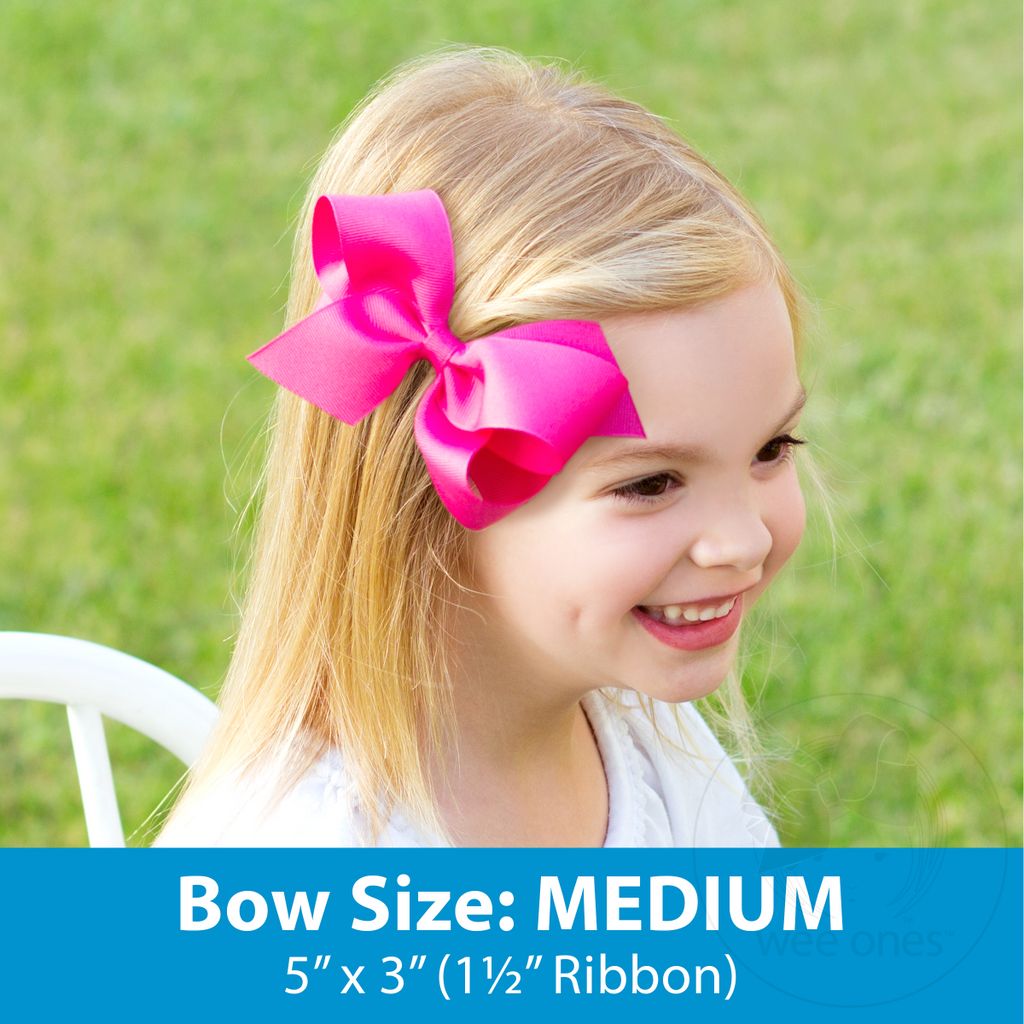 Medium Classic Grosgrain Hair Bow on Headband
