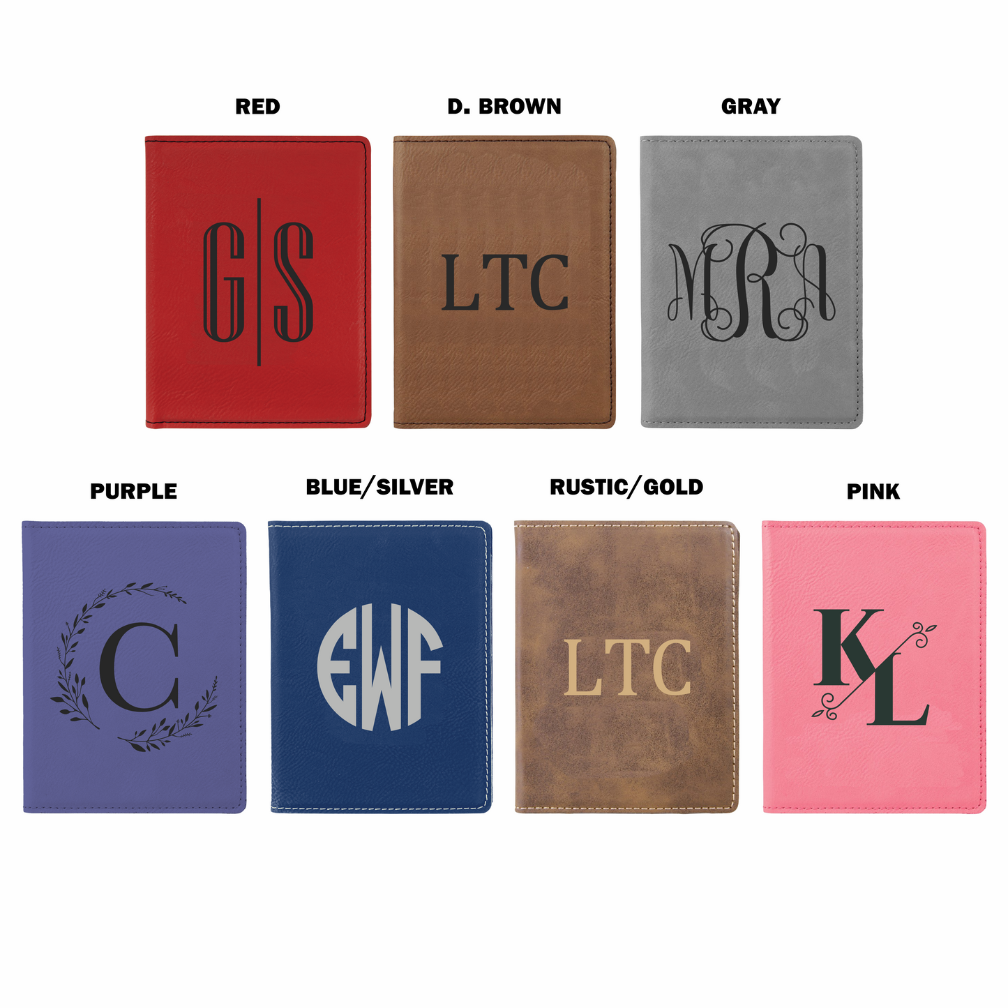 Customizable Passport Holder With Monogram
