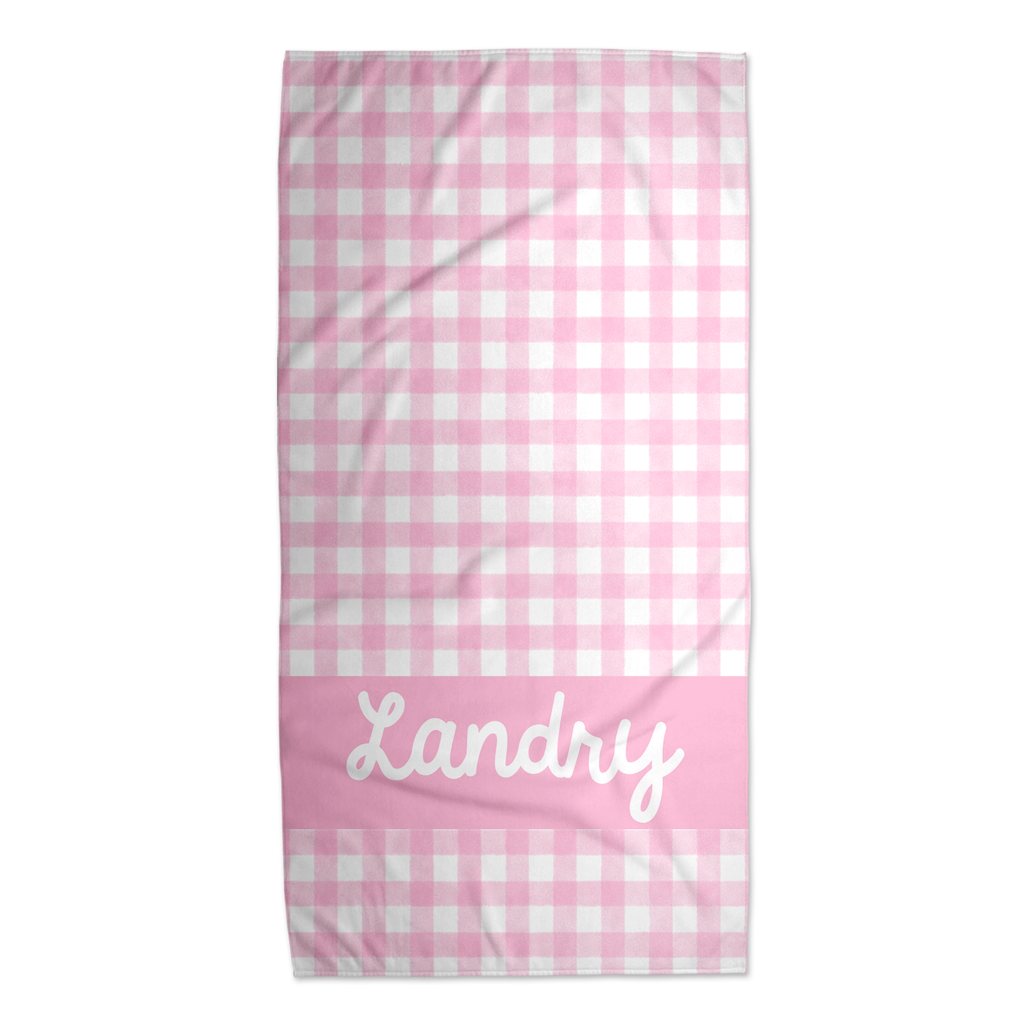 Personalized Gingham Towel