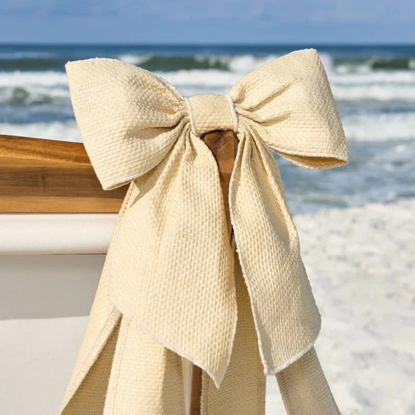 Case-Mate Ecru Raffia Bow Jelly Tote