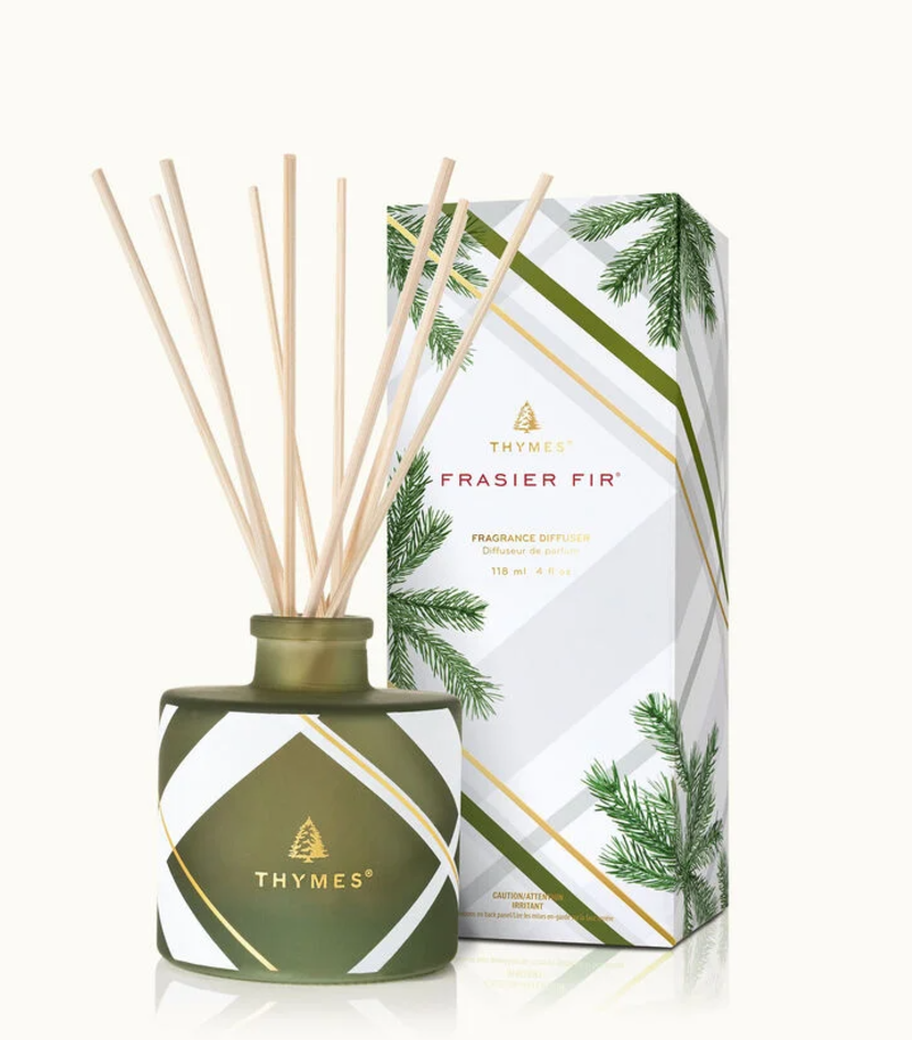Frasier Fir Frosted Plaid Petite Reed Diffuser 4 out of 5 Customer Rating