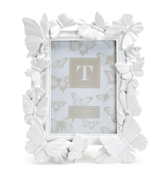 White Butterfly Picture Frame