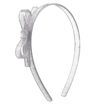 Thin Silver Bow Headband