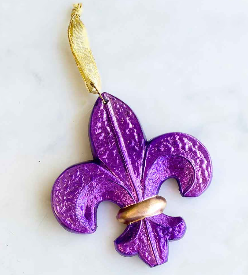 Fleur de Lis Glass Ornament