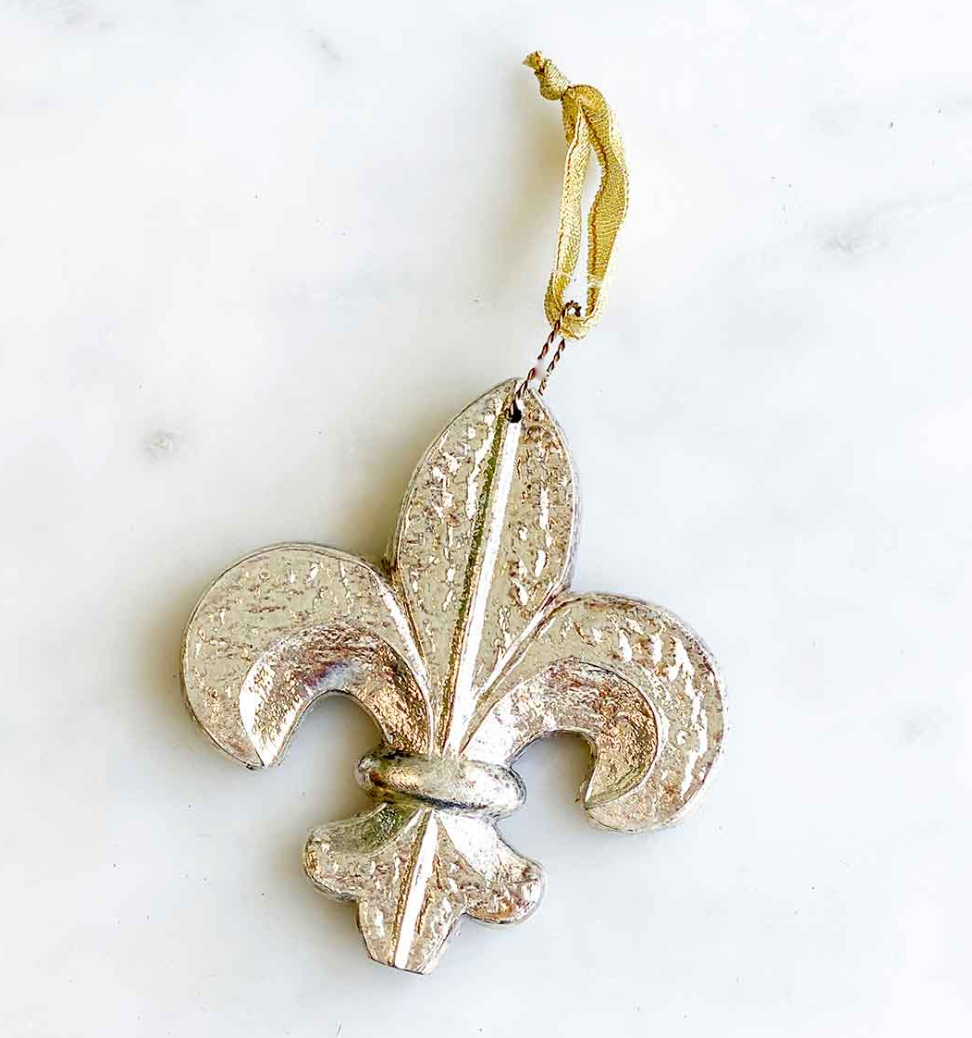 Fleur de Lis Glass Ornament