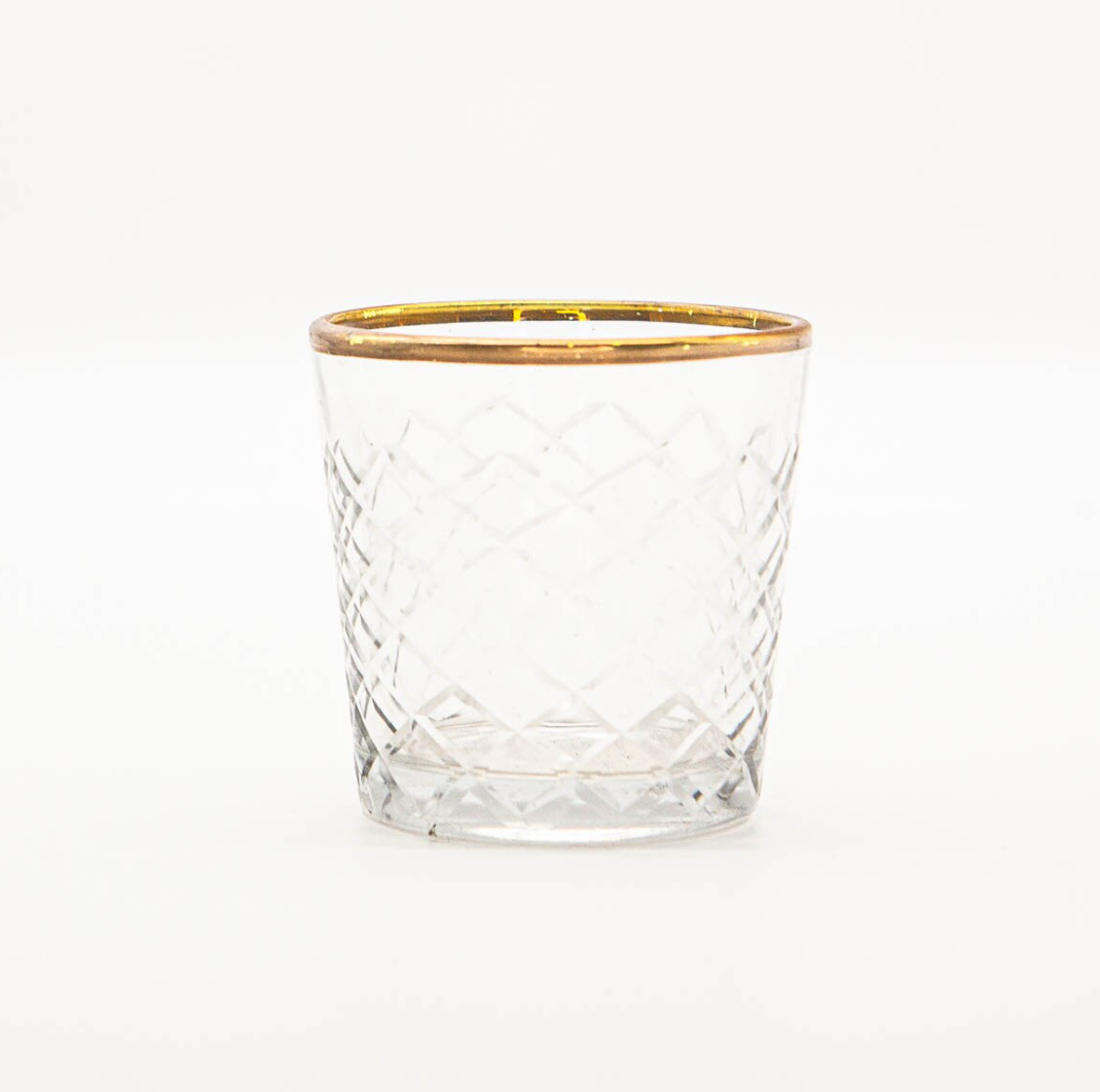 Vine Etched Glass Votive