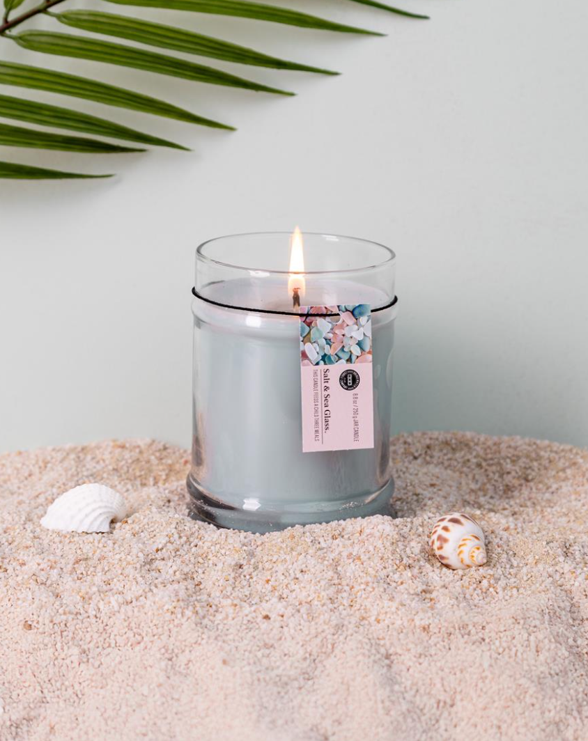 Salt & Sea Glass 8oz Small Jar Candle