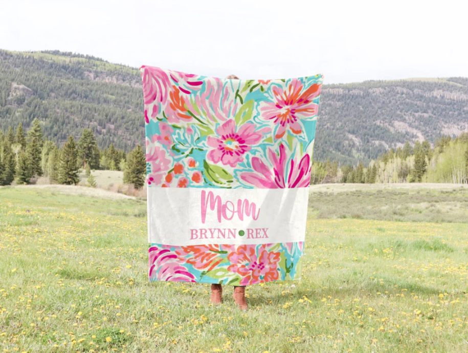 Artsy Flower Family Blanket