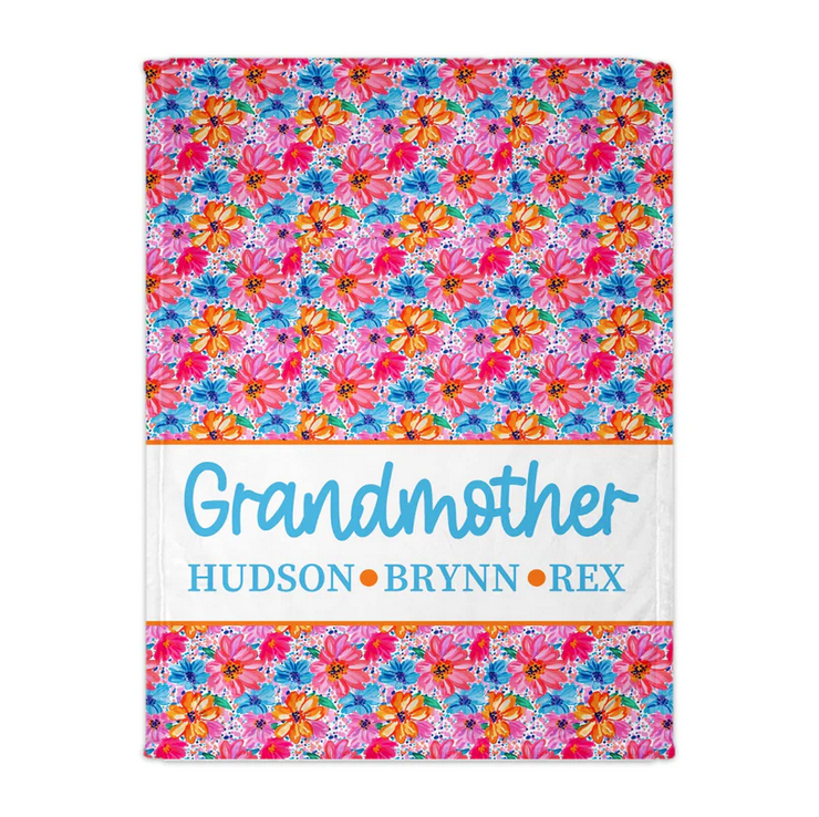 Flower Field Family Blanket