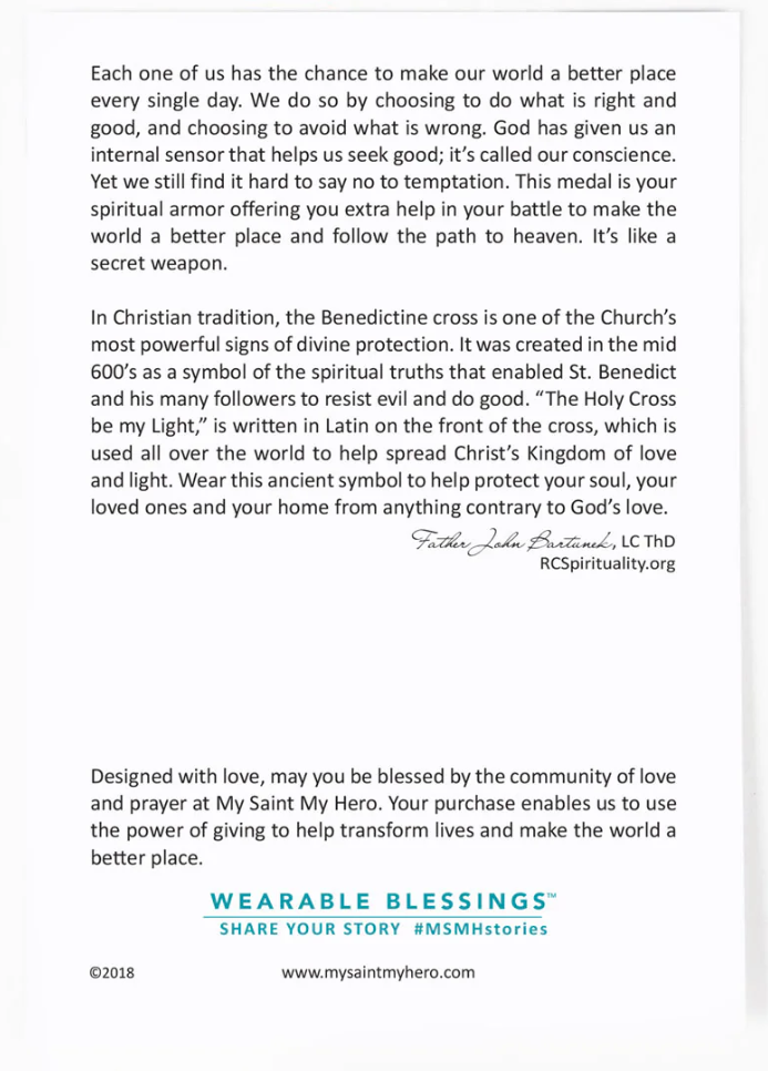 Benedictine Blessing Petite Necklace