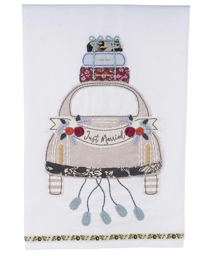 Just Married Tea Towel