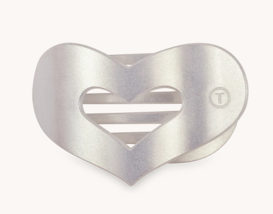 Mother of Pearl Heart Flat Clip