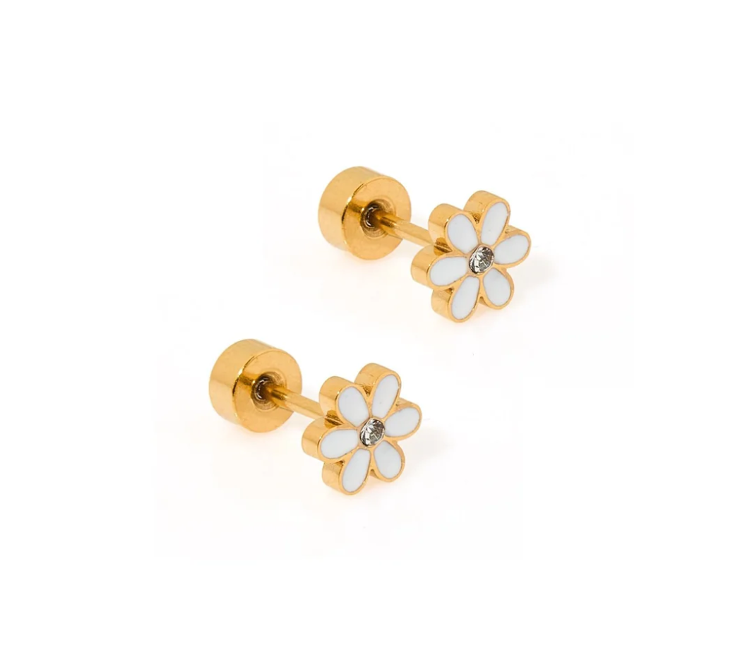Screwback Stud - Alli White