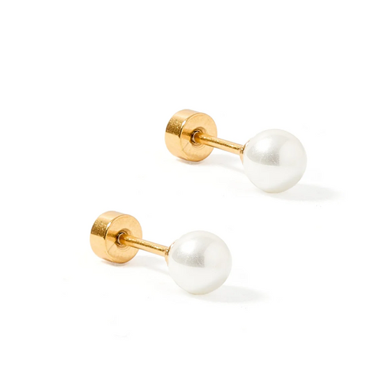 Screwback Stud -Payton Pearl