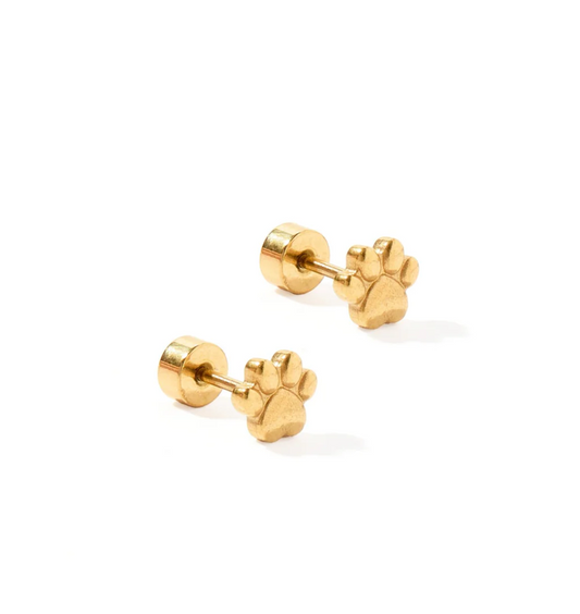 Screwback Stud - Paw Print