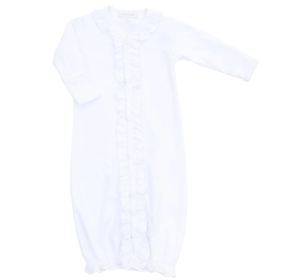 Essentials White Ruffle Converter - Newborn