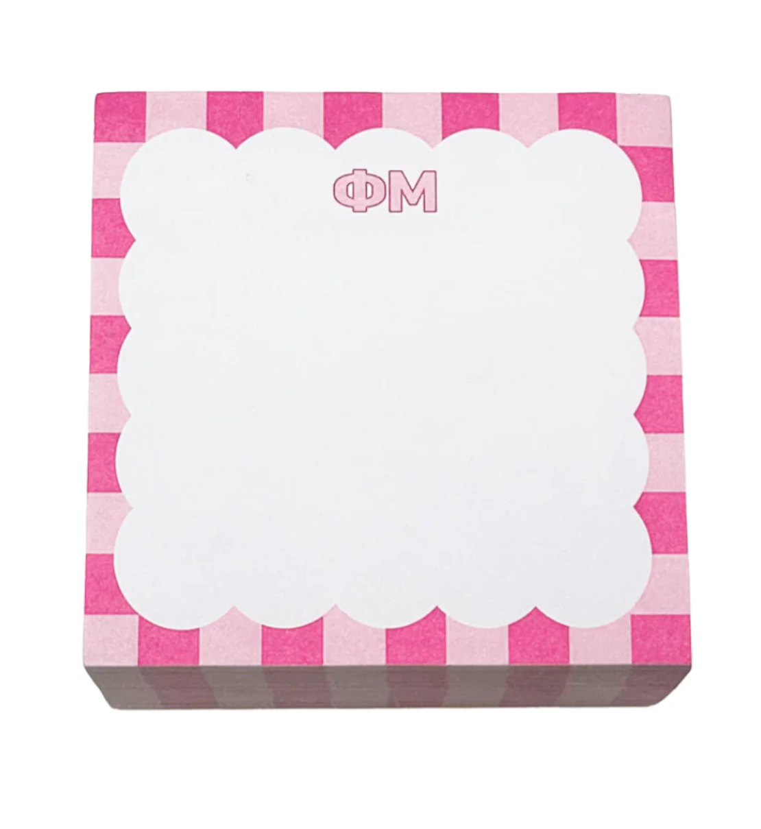 Scallop Sorority Note Cube – 4x4 Sticky Note Block