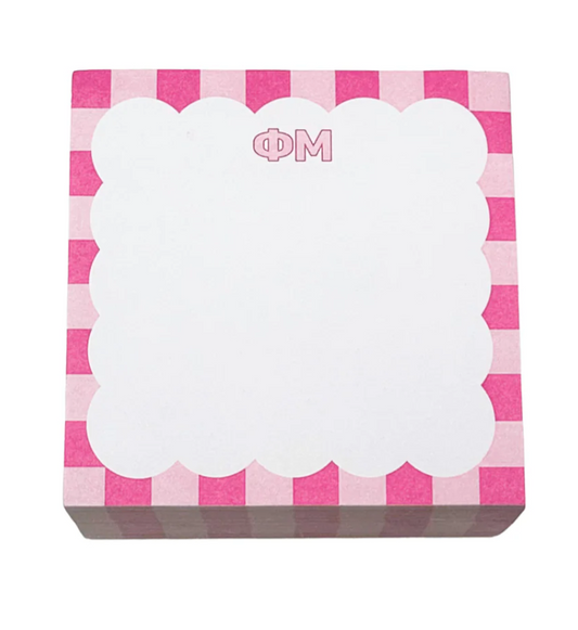 Scallop Sorority Note Cube – 4x4 Sticky Note Block