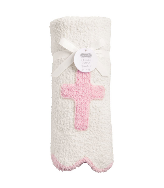 Chenille Cross Baby Blanket