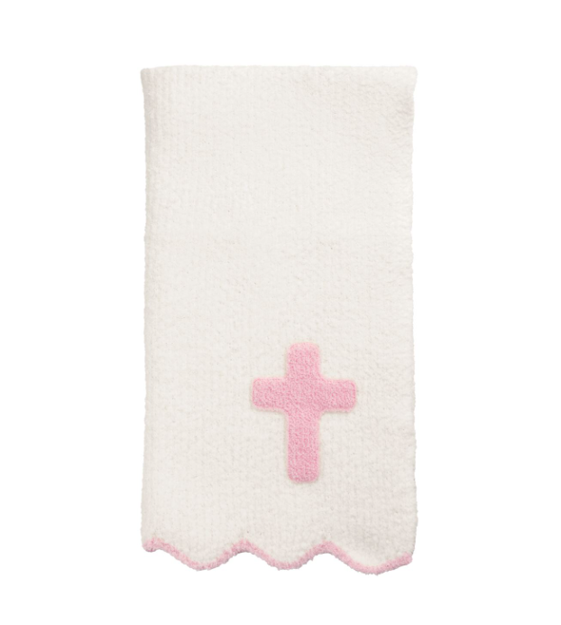 Chenille Cross Baby Blanket