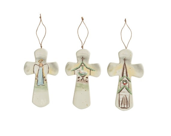 Ceramic Nativity Cross