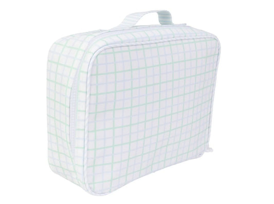 Blue/Green Windowpane Plaid Lunch Box