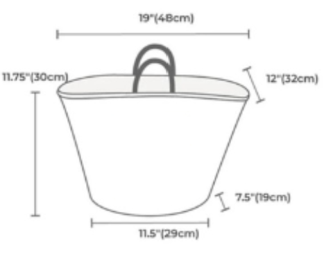 Handwoven Straw Basket with Pink Bow: Large