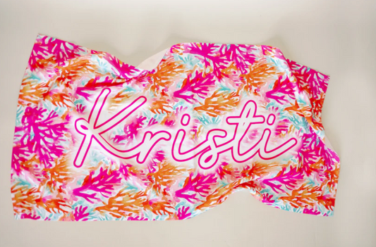 Colorful Coral Towel