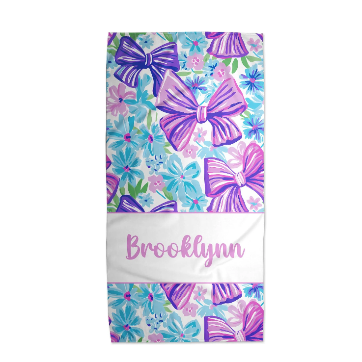 Purple Bow Towel