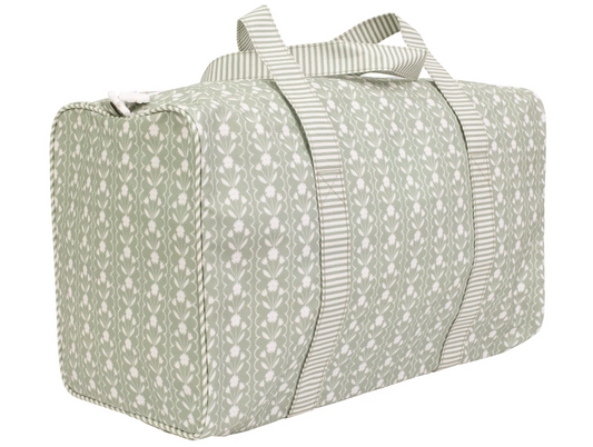 Sage Floral Duffle Bag