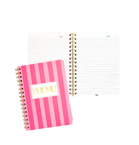 Stripe Sorority Notebook