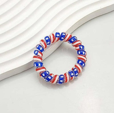 Americana Spiral Hair Ties
