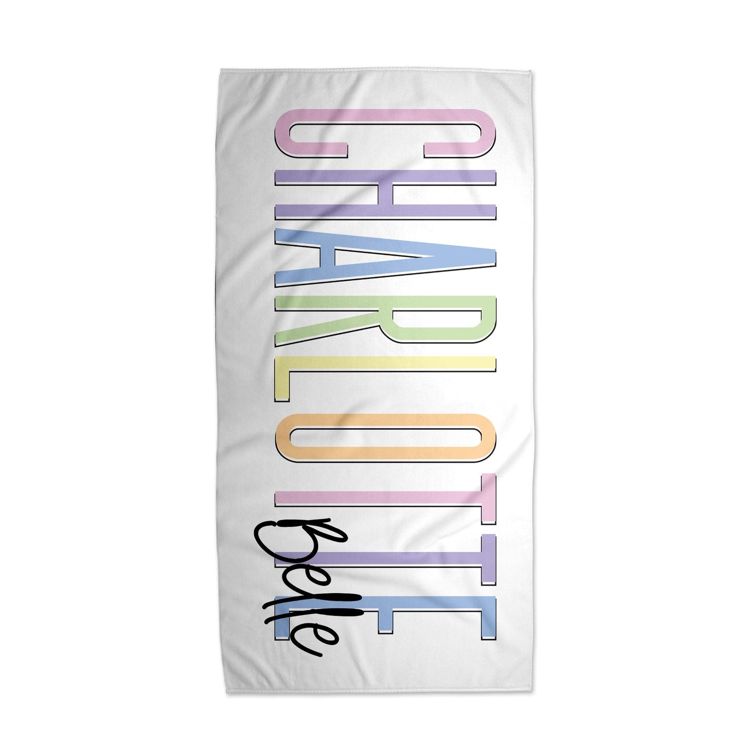 Multi Color Outline Towel