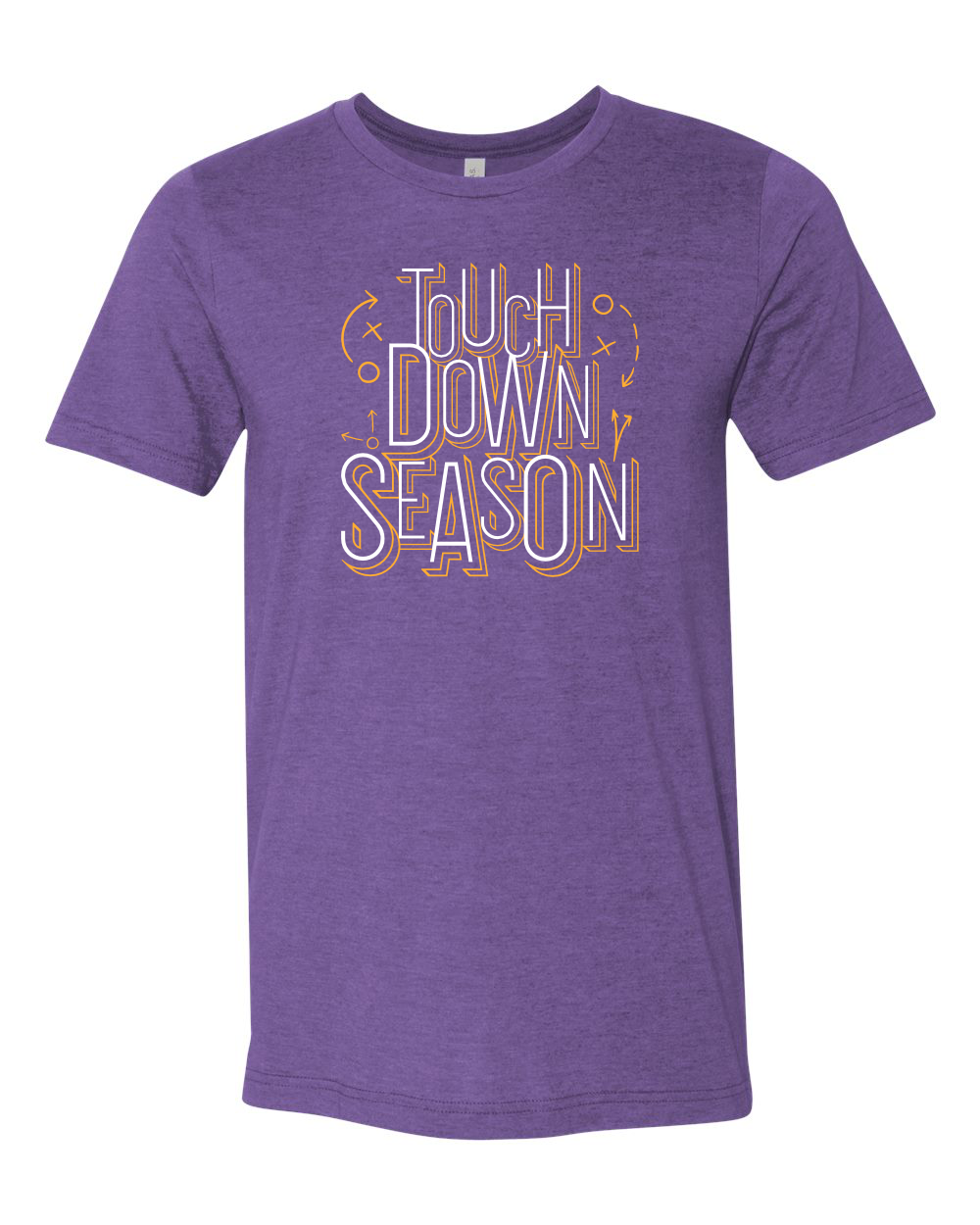 Touchdown Season BELLA + CANVAS Heather Tee